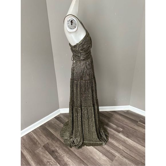 A.L.C. Kai Metallic Halter Maxi Dress - Picture 7 of 9